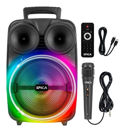 Imagen 4 de 5 de Parlante Spica SP-4408 portátil con bluetooth