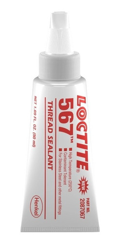 Sellado De Roscas Alta Temperatura Pomo Loctite 567 X 250 Ml