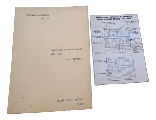 Reglamento Manual Militar Radio Vrc Philips 4622 Año 1980