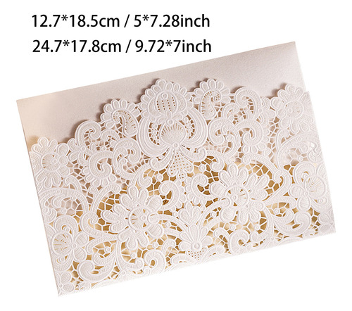 Tarjetas De Invitación, 25 Unidades, Sobres De Boda Huecos P