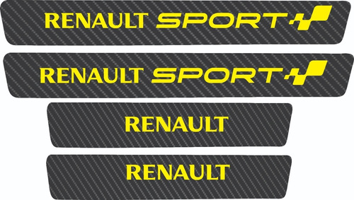 Sticker Vinil Estribos Automóvil Carbono 5d Renault Sport