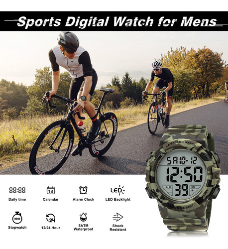 Reloj Para Hombre Deportivo Digital Multifunción Impermeable