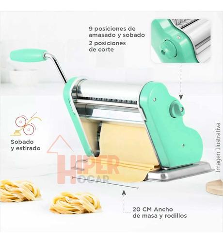 Máquina para pastas Pastalinda Clásica 200 color verde