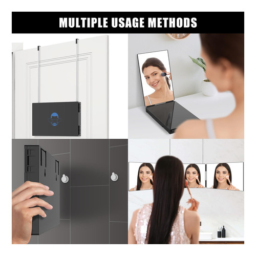 Olibuy Espejo De 3 Vías Para Corte De Cabello, Espejo Triple