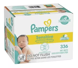 Toallas Húmedas Pampers Sensitive Baby Wipes Caja 306 Pza.