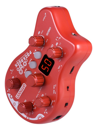 Procesador Multiefectos Ammoon Pockrock Para Guitarra