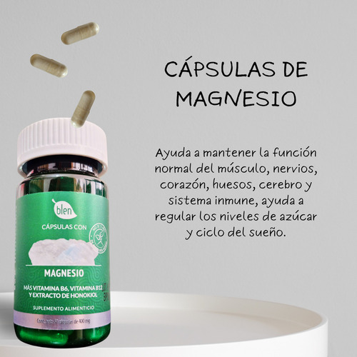 Magnesio vitamina b6 sistema inmune presion arterial sabor sin sabor Blen