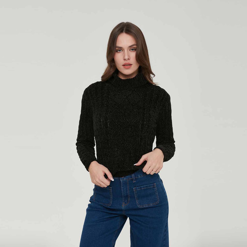 Sweater Mujer Tejido Negro Ii Fashion's Park