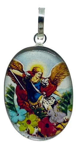 Medalla San Miguel Arcángel Encapsulada Doble Gde (deperlá)