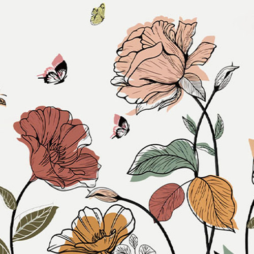 Xx Flores Rústicas Adesivos De Parede Decoração De Casa,