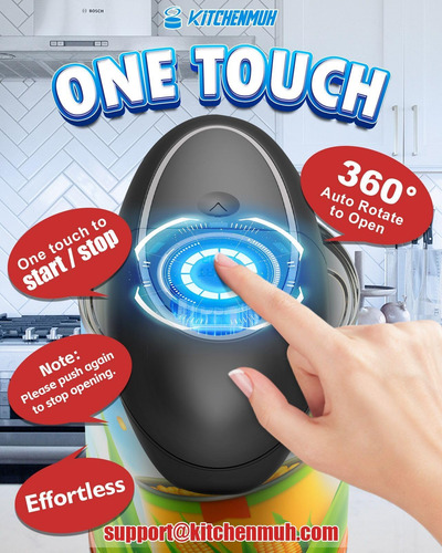 Abrelatas Eléctrico One Touch Se Adapta A Casi Todos Los Tam