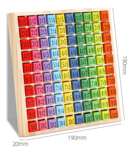 Juguete Educativo De Madera Montessori Mesa Multiplicación