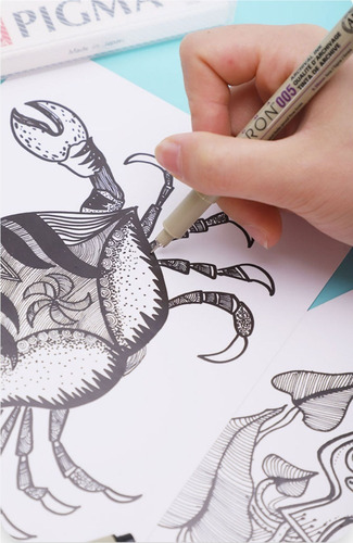 Sakura Pigma Micron Set 7 Estilógrafos Xsdk-7p Arte Diseño