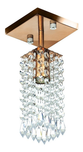 Lustre Clearcrillic Cristal Quadrado Sala Quarto Corredor