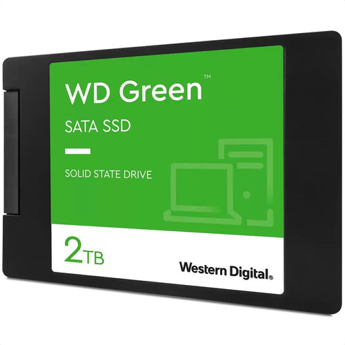 Disco sólido SSD interno Western Digital WD Green WDS200T2G0A 2TB negro