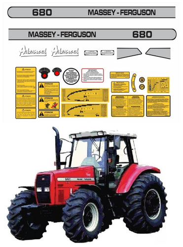 Adesivostrator Massey Ferguson 680 Advanced Ca-05478 Mq