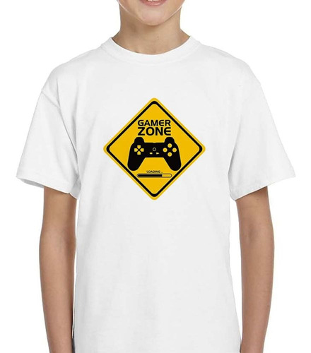 Remera De Niño Señalizacion Zona Game Play Control