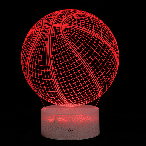 Luz Nocturna De Baloncesto 3d Para Uso Doméstico