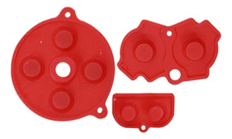 Set Gomas Color Rojo Para Game Boy Advance (gba)