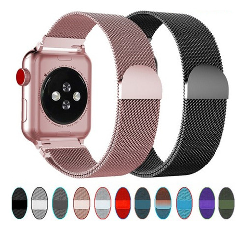 Correa Acero Compatible Con Apple Watch Series 7 Se 6 5 4 3