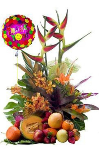 Diselo Con Flores Hermosos Arreglos Con Frutas + Obsequio