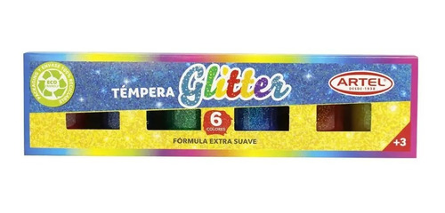 Estuche Pintura Tempera Glitter Artel