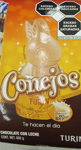 Conejos Chocolate Con Leche Turin 120 Pz De 20 G C/u