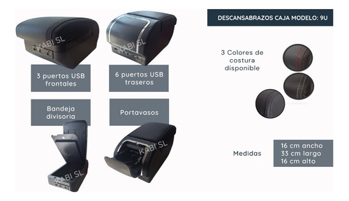 Descansabrazos Para Toyota Avanza 2018-2022 C/9 Usb Premier