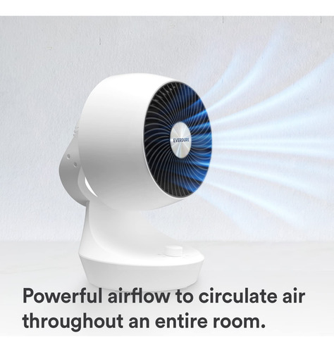 Ventilador De Sobremesa Everdure, 23 Cm, Oscilante, 3 Veloci