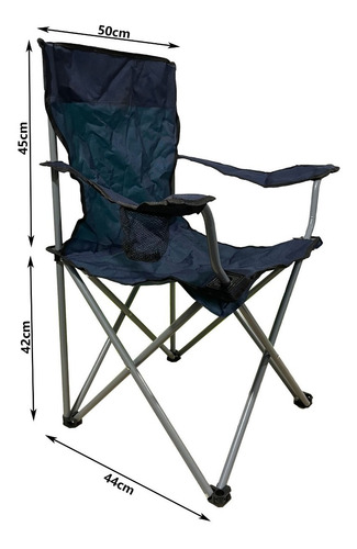 Silla Plegable De Playa Picnic Con Porta Vasos San022