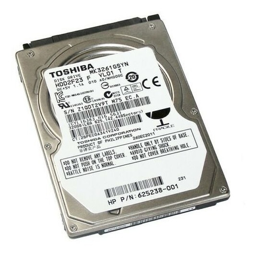 Disco Duro 320gb Toshiba Mk3261gsyn (Usado)