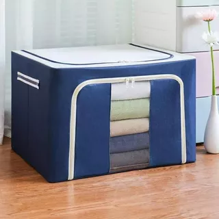 Organizador De Sábanas Edredones Para Closet Plegable Azul