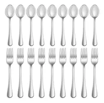 Comprar Juego De Cubiertos De 16 Tenedores Y Cucharas De Acero