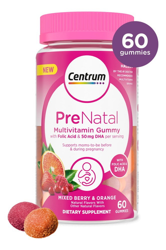 Centrum Prenatal Multivitaminico Embarazadas 60 Gomitas 