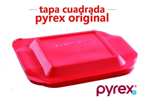 Tapa Plastica Cuadrad Original Pyrex Eeuu Basics Y Deep Roja