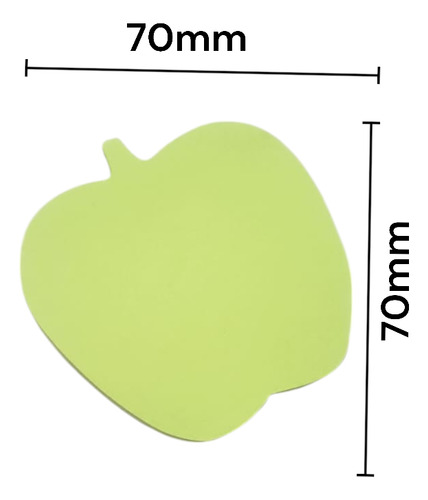 Post It Autoadesivo Maça Verde 50 Folhas Medida 70x70mm