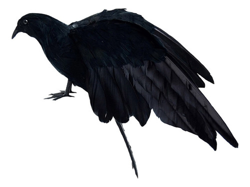 Cuervo Emplumado Realista Aves Decorativas Cuervo Estatua