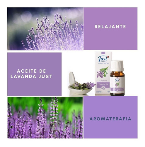 Imagen 4 de 6 de Aceite De Lavanda 10ml Swiss Just Original Envio Gratis