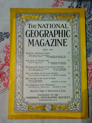 National Geographic Societey May 1954 - Zona Vte. Lopez