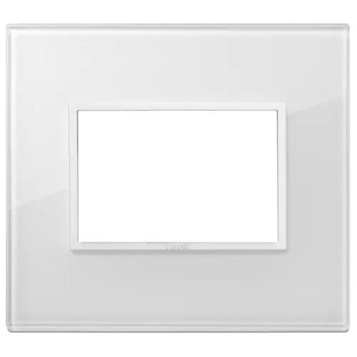 Placa 3 Modulo Central Cristal Blanco Diamante Eikon Vimar