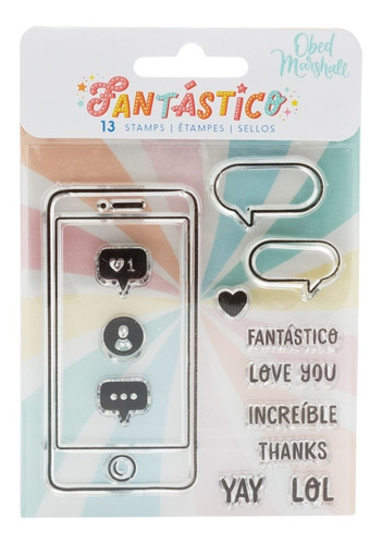 Obed Marshall Fantástico | Mini Sellos Clear Scrapbook 13pz