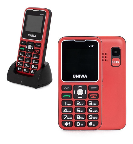 Celular Uniwa Senior Con Boton Sos Rojo 
