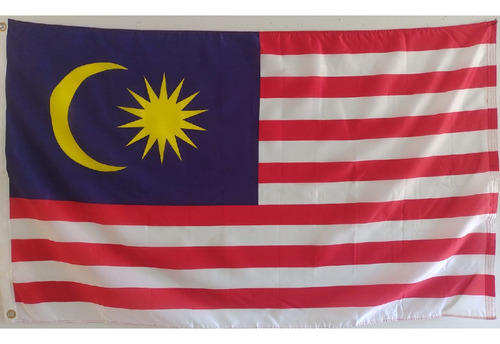 Bandera De Malasia (tamaño 90x150cm) Doble Faz 100%polyester