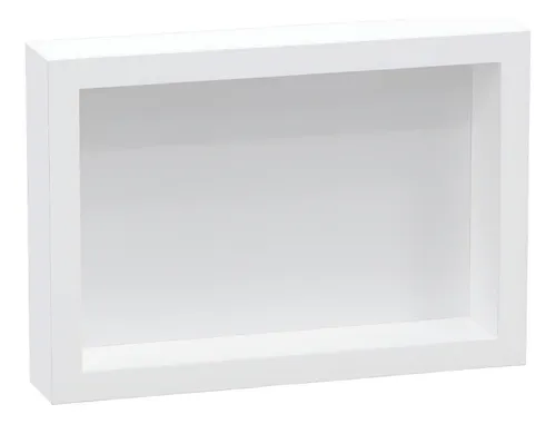 Nicho Flutuante Arquitech ​Metasul Plástico Banheiro Cozinha 28x40cm Branco
