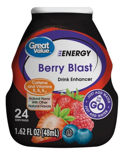 Concentrado Líquido Bebida Great Value Energy Moras 48ml