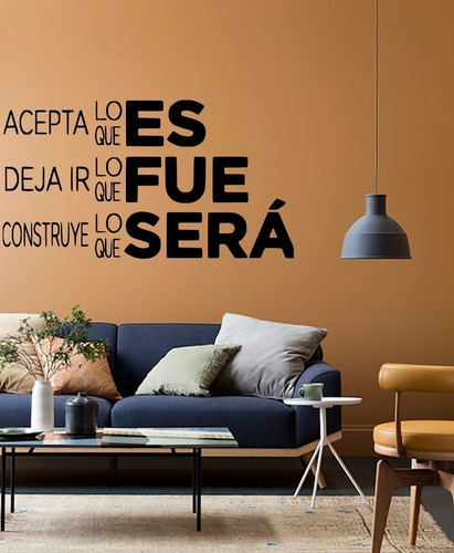 Vinil Decorativo Para Pared Frases Letras Acepta Lo Que Es