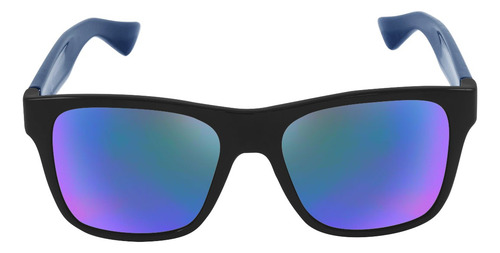 Óculos De Sol Spy 75 - Maia Preto - Haste Azul Royal Lente Ruby