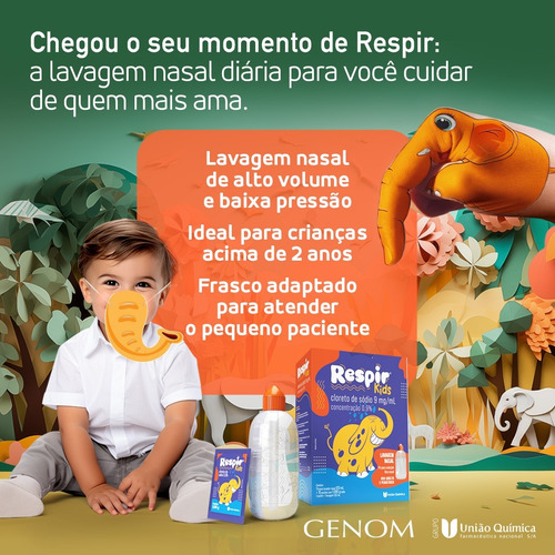 Respir 0,9% Kids Refil 15 Saches Uniao Quimica