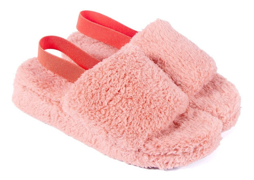 Imagen 2 de 9 de Pantufla Mujer Invierno Peluda Con Elástico Ona Citadina