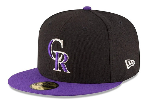 Gorra New Era Rockies Colorado 59fifty Plana Negra